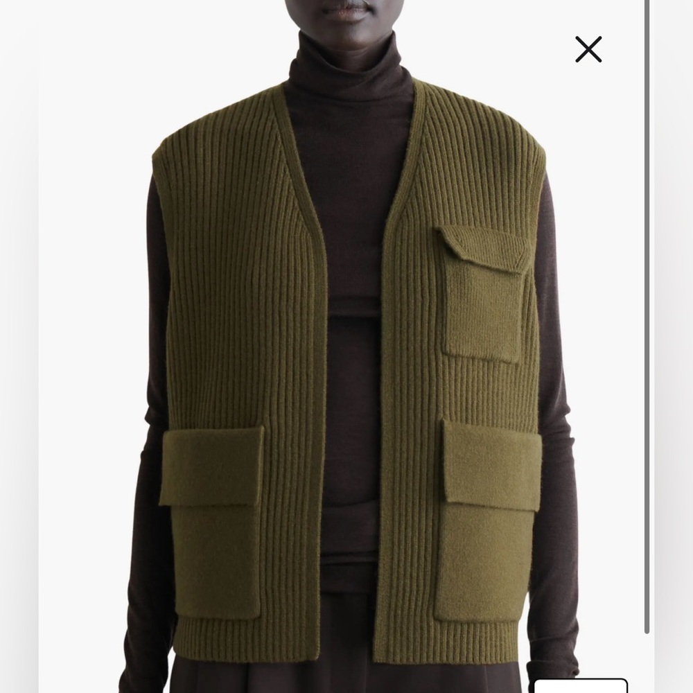 COS Merino Wool Rib Utility Vest - Picture 5 of 7